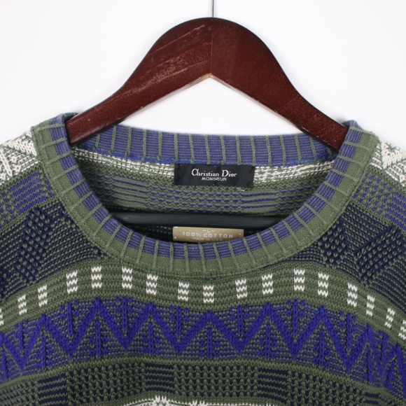 CHRISTIAN DIOR Monsieur Mens Vintage Sweater LARGE - Picture 3 of 6